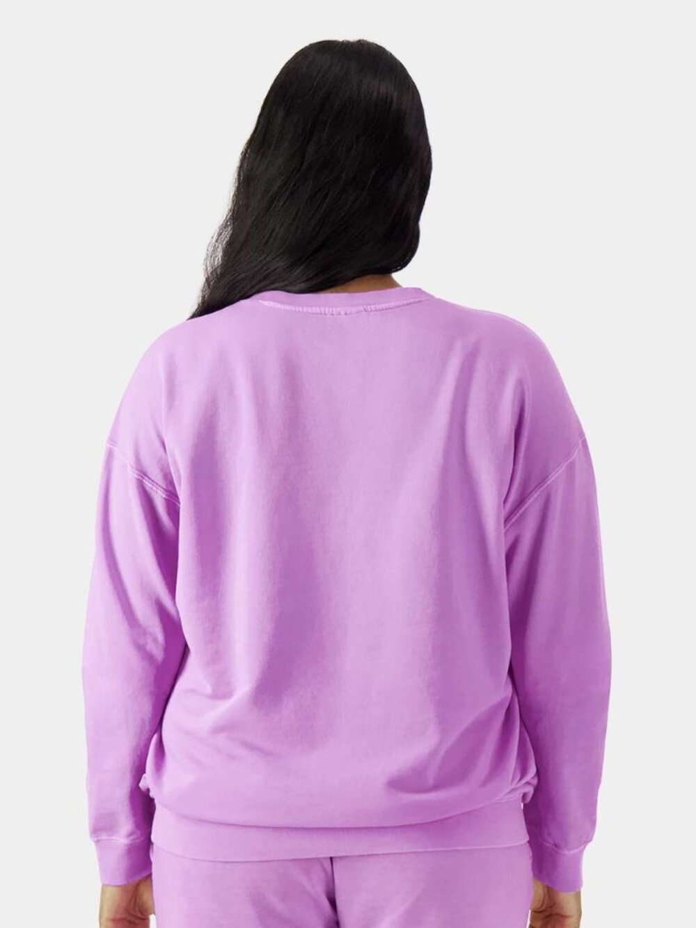Seaside Florida Garment Dyed Comfort Colors® Lightweight Sweatshirt NEON VIOLET - Picture 4 of 7
